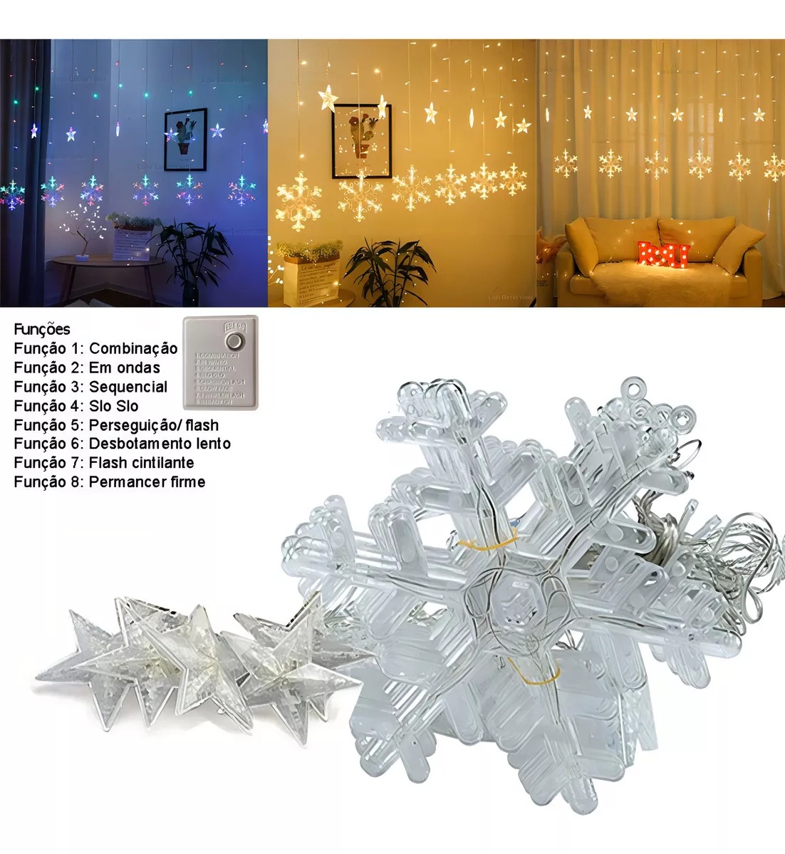 Miniatura 3 de Cascada, destellos, forma de copos nieve